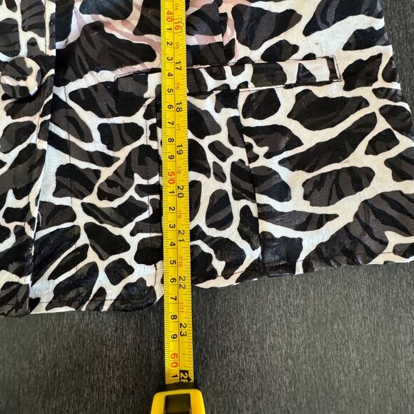 Chico's Black White Animal Print Women's Blazer Jacket, Size 0 (US S) - Picture 8 of 8